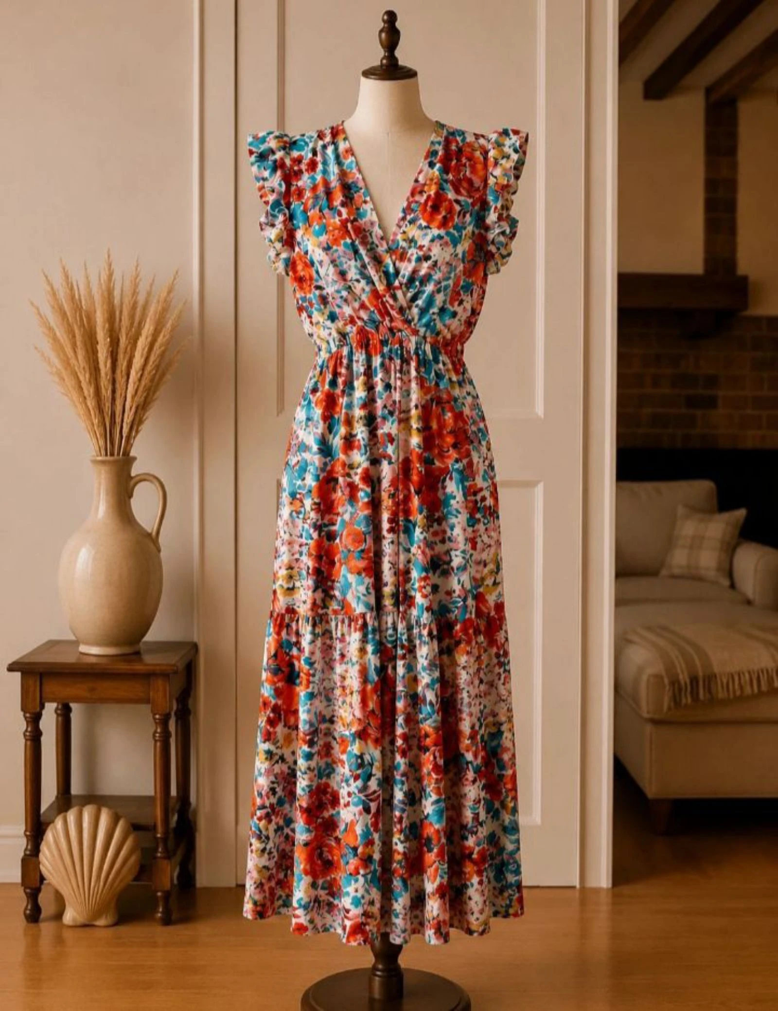 Longue robe fleurie 